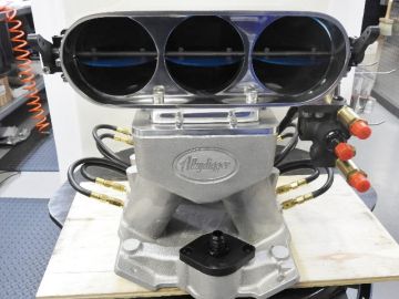 Enderle Bugcatcher on Alkydigger Custom Tunnel Ram for SB Chevy  23 degree